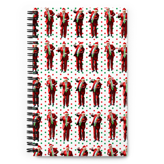 Donald Trump XMas Christmas Pattern Spiral Notebook